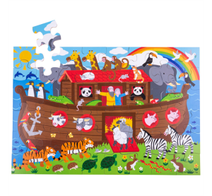 Bigjigs Toys Podlahové puzzle Noemova archa 48 dielikov