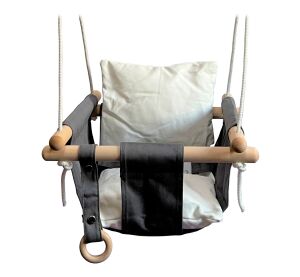 2Kids Toys Detská textilná hojdačka 100% bavlna čiernobiela