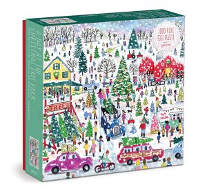 Galison Puzzle Farma s vánočními stromky 1000 dílků