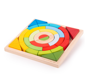 Bigjigs Toys Drevené skladacie oblúky a trojuholníky