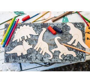 BeWooden Maľuj a obkresluj - Dino