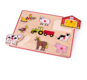Bigjigs Toys Vkladacie puzzle Farmársky statok