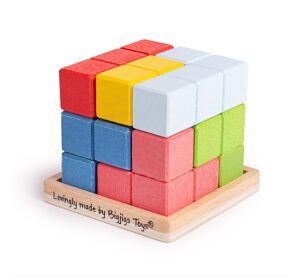 Bigjigs Toys Drevená skladacia kostka