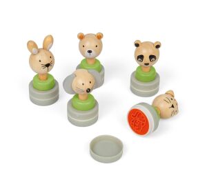 Bigjigs Toys Drevené atramentové pečiatky Zvieratká 1 ks