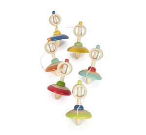 Bigjigs Toys Drevený vĺčik s povrázkom 1 ks