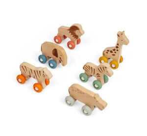 Bigjigs Toys Zvířátko na kolečkách Safari 1 ks