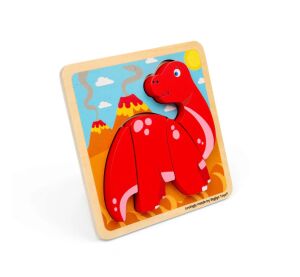 Bigjigs Toys Drevené vkladacie puzzle Diplodocus