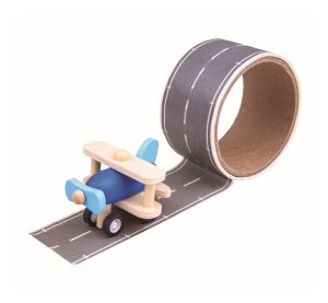 Bigjigs Toys Lepiaca páska dráha s lietadlom