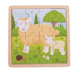 Bigjigs Toys puzzle - Ovečka s jahniatkom