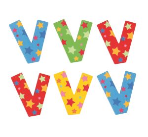 Bigjigs Toys Hviezdičkové písmenko V