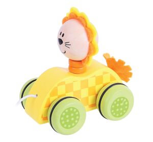Bigjigs Toys Ťahacia hračka na šnúrke levíča