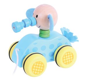Bigjigs Toys ťahacia hračka v tvare slona na šnúrke