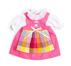 Bigjigs Toys Ružové šaty so zásterkou pre bábiku 28 cm