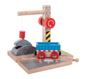 Bigjigs Rail Žeriav so štrkom