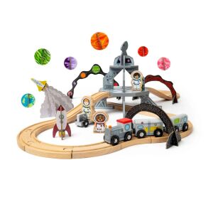 Bigjigs Rail Drevená vesmírna vláčikodráha