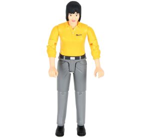 Bruder BWORLD Figúrka žena v žltom triku a šedých nohaviciach