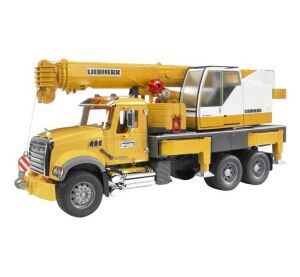Bruder Nákladné auto MACK Granit žeriav LIEBHERR