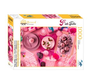 Brain Tree Puzzle Ružovo prestreté 1000 dielikov