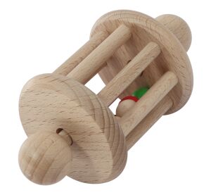 Drevená hrkálka prírodná