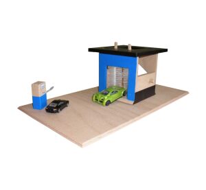 Drevená umývačka na autá