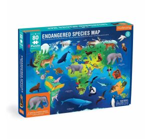 Muduppy Puzzle Ohrozené druhy zvierat po celom svete 80 kusov