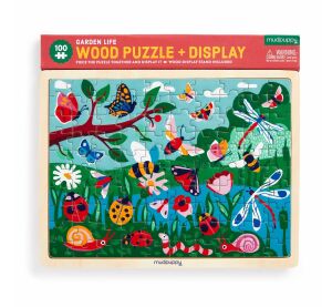 Mudpuppy Drevené puzzle Život na záhrade 100 dielikov