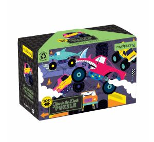 Mudpuppy Puzzle Monster Trucks - svieti v tme 100 dielikov
