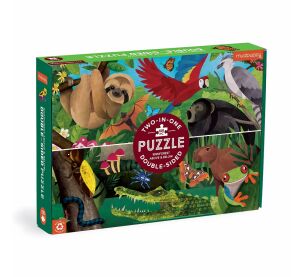 Mudpuppy Obojstranné puzzle Dažďový prales nad a na zemi 100 dielikov