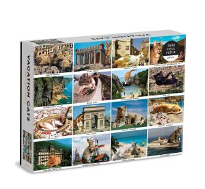 Galison Puzzle Mačky na prázdninách 1500 dielikov