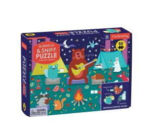 Mudpuppy Puzzle Zvierací kamaráti pri táboráku s vôňou 60 dielikov