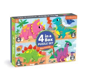 Mudpuppy Puzzle Dinosaury sada 4 v 1