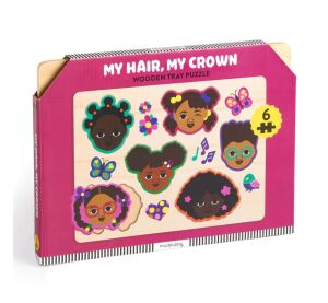 Mudpuppy Drevené puzzle Moje vlasy, moja koruna