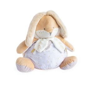 Doudou Biely zajačik s priestorom na uloženie pyžamka 38 cm