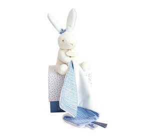 Doudou Darčeková sada - králiček námorník s muchláčikom 10 cm