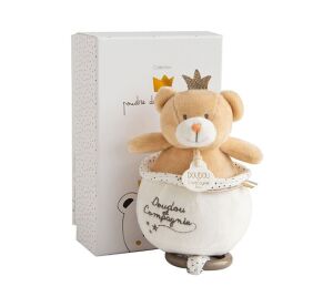 Doudou Darčeková sada - Plyšový medvedík hrajúci melódiu 14 cm - poškodený obal