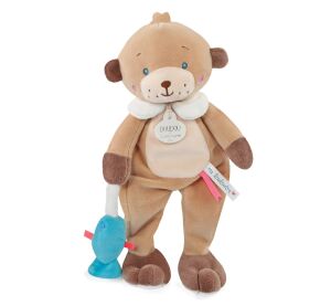 Doudou Darčeková sada - plyšová hračka medvedík s rybičkou 27 cm