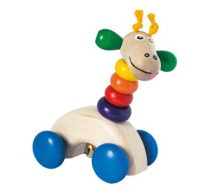 Detoa Drevená žirafa na kolieskach