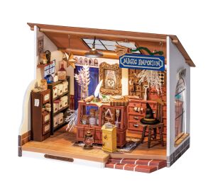 RoboTime 3D drevená skladačka Miniatúra domčeka Kúzelnícky obchodík