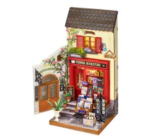 RoboTime 3D drevená skladačka Miniatúra domčeka Viedenské kníhkupectvo