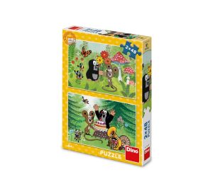 Dino Puzzle Krtko: Oslava 2x48 dielikov