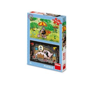 Dino Puzzle Krtkov deň 2x48 dielikov