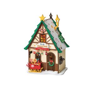 RoboTime 3D drevená skladačka Miniatúra domčeka Svietiaci vianočný dom
