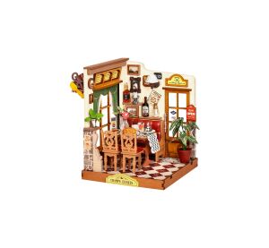 RoboTime 3D drevená skladačka Miniatúra domčeka Bistro na Champs-Élysées