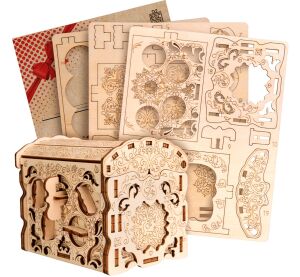 EscapeWelt 3D drevená skladačka hlavolamu Secret Treasure Box