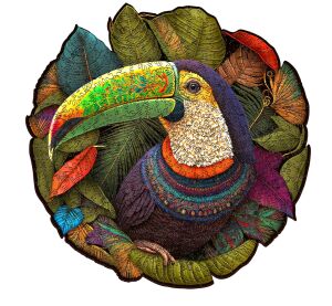 EscapeWelt Drevené puzzle Tukan 200 dielikov