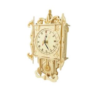 Woodcraft Drevené 3D puzzle hodiny kyvadlové