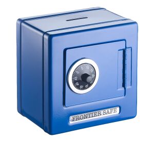 Goki Kovová pokladnička Trezor modrý