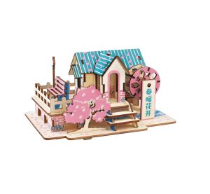 Woodcraft Drevené 3D puzzle Jarný dom