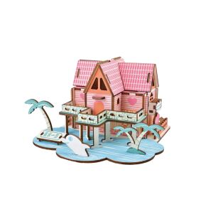 Woodcraft Drevené 3D puzzle Letný dom