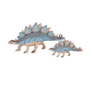 Woodcraft Drevené 3D puzzle Stegosaurus 2 v 1